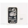 Image 1 : 2013 Year of the Snake Silver Barr Bar *NO SHIPPING AVAILABLE*