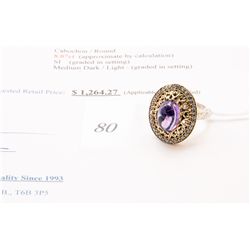 925 solid silver 8.07carat custom made amethyst