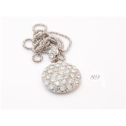 Ladies costume jeweled necklace and pendant