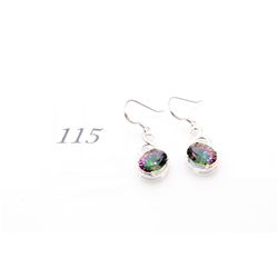 Mystic topaz stering silver earrings