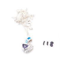 Gorgeous amethyst and opal sterling silver