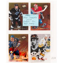 4 1990 star inserts NHL collectors trading cards