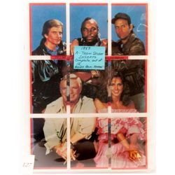 1983 A team sticker inserts complete set of 12