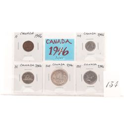 1946 royal canadian mint silver coin set *NO SHIPPING AVAILABLE*