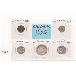 1950 royal canadian mint silver coin set *NO SHIPPING AVAILABLE*