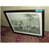 Image 1 : Framed print titled while changing horses