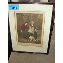 Vintage framed crys of london lithograph print