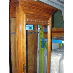 Glass front fishing rod display cabinet
