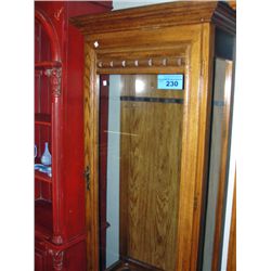 Glass front fishing rod display cabinet