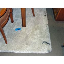 Approx 6F by 8F white shag area rug