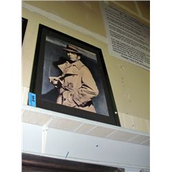 Framed black and white humphrey boggart nostalgic