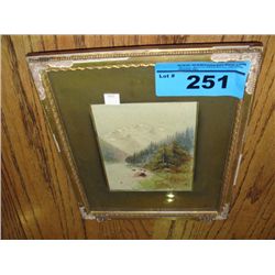 Framed original water color painting signed by