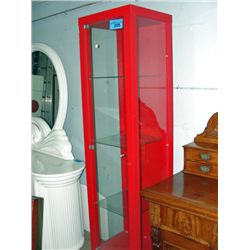 Red ikea curio cabinet