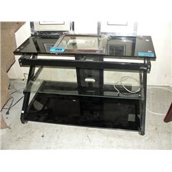 Contemporary zline 3 tier glass shelf TV