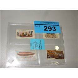 4 1915 wills cigarette cards - famous inventions