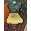 Image 1 : Victorian balloon back chair with upholstered