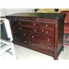 Image 1 : Contemporary cherry finish 9 drawer bedroom