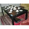 Image 1 : Contemporary black dining room table wtih 2 leafs