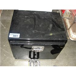Black steel lock box