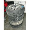 Image 1 : Set of 4 falken low profile tires with diablo rims