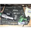 Image 1 : Hitachi 12V cordless drill and flashlight set with