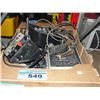 Image 1 : Box of assorted electrical; depth sounder, power