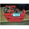 Image 1 : Red dairy crate of assorted tools