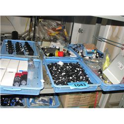 Shelf lot of hardware and misc items