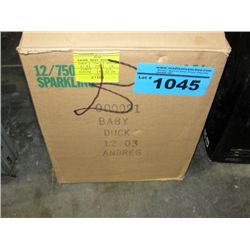Box of empty wine bottles