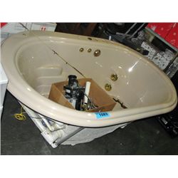 Large jacuzzi tub with pump and tap set