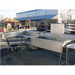 Commercial stainless steel restuarant kitchen wash