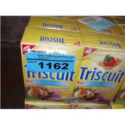 One case of triscut crackers