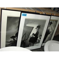 3 framed black and white horst studio art prints