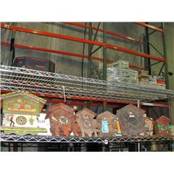 Shelf lot of cookoo clock parts
