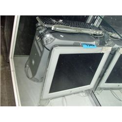 Apple computer system with moniter and keyboard
