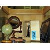 Image 1 : Shelf lot of misc items; microscope, digital photo