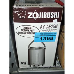 Thermal gravity pot beverage dispensor