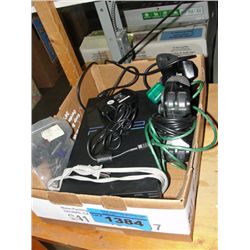 sony playstation 2 with 2 game controllers