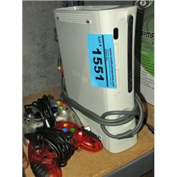 Xbox 360 with 2 game controllers