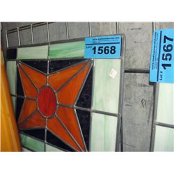 Leaded stained glass panel