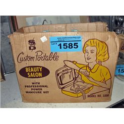 Vintage custom portable beauty salon with original