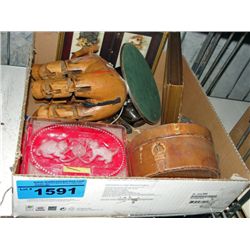 Box of collectables and decorative household items