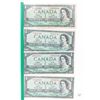 Image 1 : 4x Canada old one dollar bills  *no shipping available*