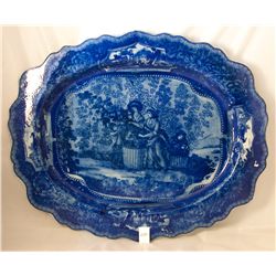 Large heavy porcelain victorian style platter made