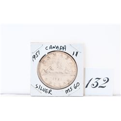 Canadian 1951 silver dollar *no shipping available*