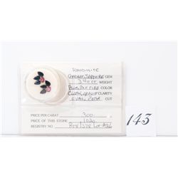 3.40carat garnet and sapphire gemstones
