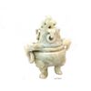 Image 1 : solid carved jade oriental incense burner 2pc set
