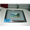 Image 1 : Framed print titled lake side trail by artist jake