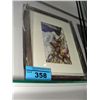 Image 1 : Framed print - mountain side goats