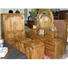 Image 1 : 5pc oak bedroom suite;
